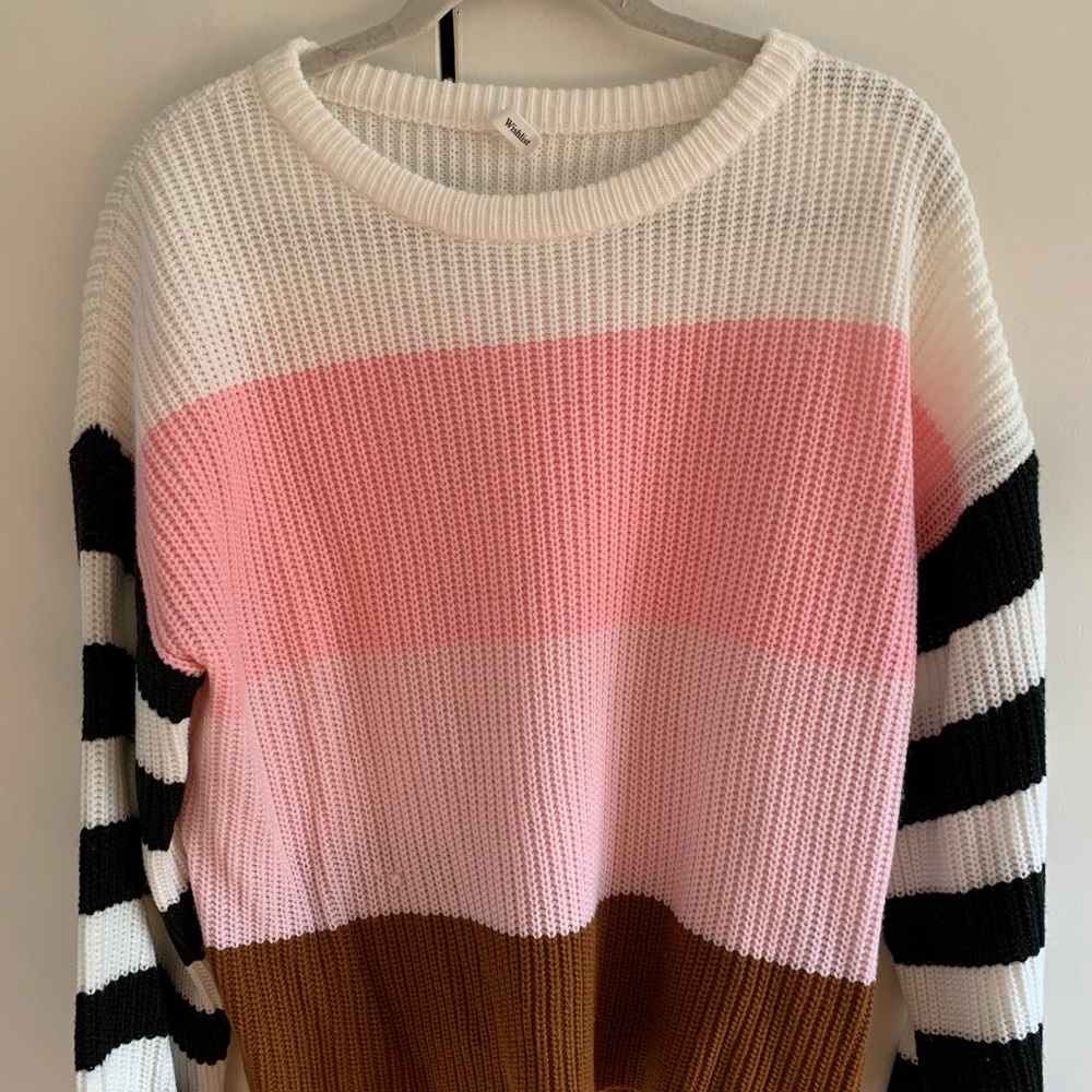 color block sweater